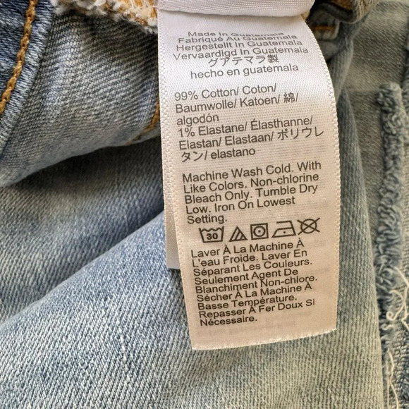 J Crew Womens Size 25 High Rise Stretch Light Wash Cutoff Jean Shorts - Picture 5 of 6